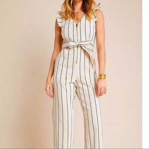 Anthropologie Striped Jumpsuit